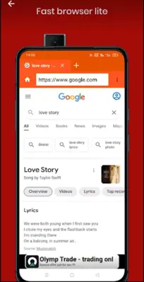 Fast Browser lite android App screenshot 3